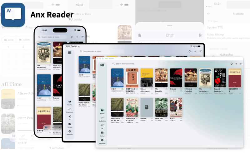 这神器让电子书阅读爽到飞起！支持EPUB/PDF多种格式，支持AI+全平台同步，7.2K人直呼真香 Anx Reader-Ai资源素材